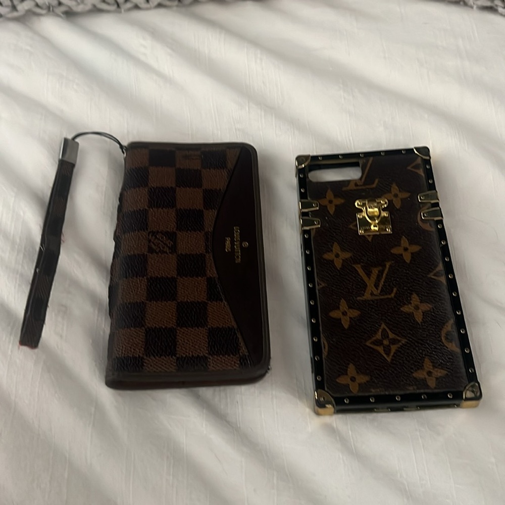 Two Louis Vuitton iPhone 8 Plus cases